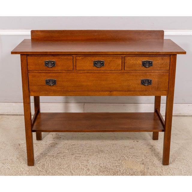 Age: C.2008 Details: Finish no.32 Dovetailed Drawer Construction High Quality Construction Oak Arts & Crafts Style...