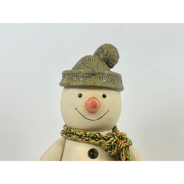 Large Vintage Ceramic Snowman Figure, 1970s For Sale - Image 11 of 12