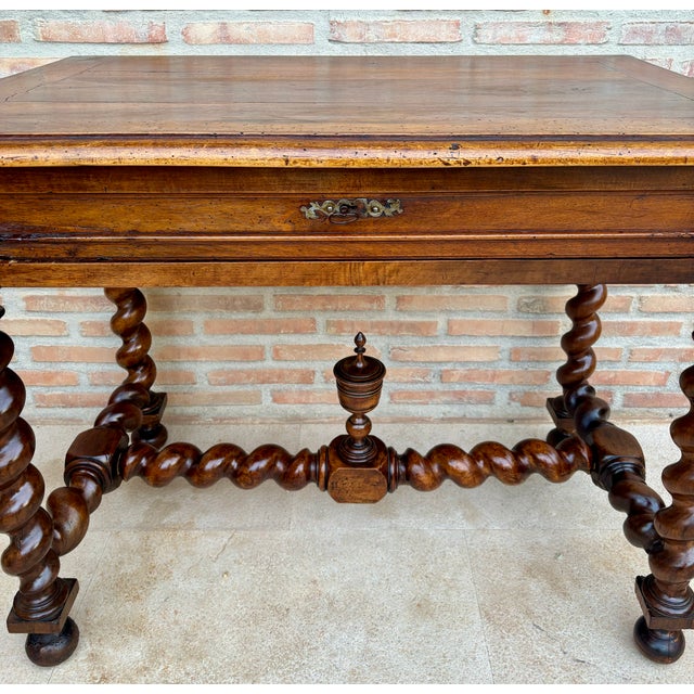 19th Century French Baroque Walnut Desk For Sale - Image 6 of 18