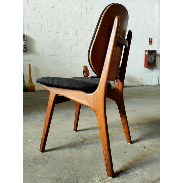 vintage mid-century dining chairs designed by Arne Hovmand Olsen in the 1960s in Denmark. Magnificent sculptural structure...