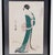 Excellent Condition Print and Matte in a Very Good Frame Antique Geisha with Shamisen 3-Stringed Instrument Framed &...