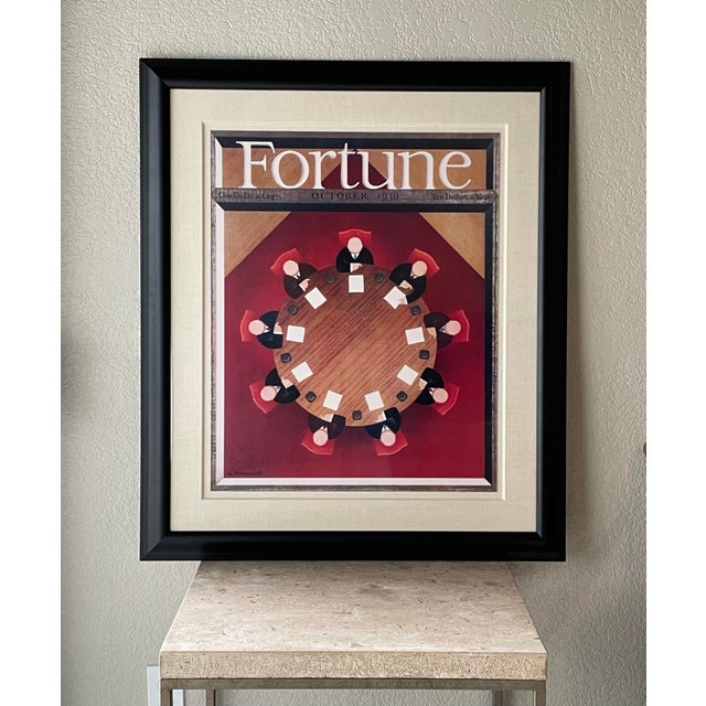 Huge Vintage Fortune Magazine Lithograph Art - October 1939 Board Room by Antonio Petruccelli For Sale - Image 10 of 12