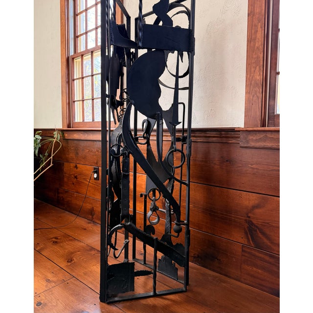 Metal Scrap Metal Screen Sculpture For Sale - Image 7 of 8