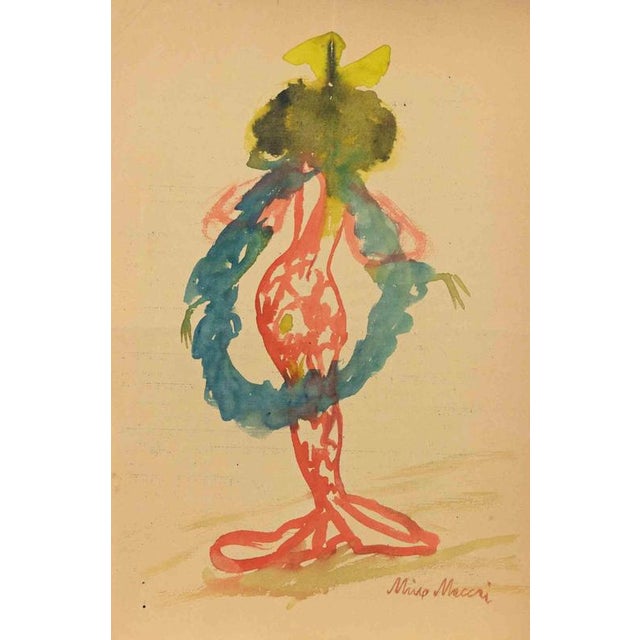 Watercolor on paper. Hand signed lower right. Very good condition. This piece is attributed to the mentioned...