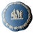 Vintage Wedgwood Blue Jasperware Scalloped Trinket Box - East Hampton Estate Find For Sale