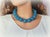 Contemporary Blue Sponge Quartz Statement Necklace, Huge 24 Mm Round Blue Quartz Beads, Sterling Silver Toggle Clasp, Bold Gemstone Necklace For Sale - Image 3 of 8