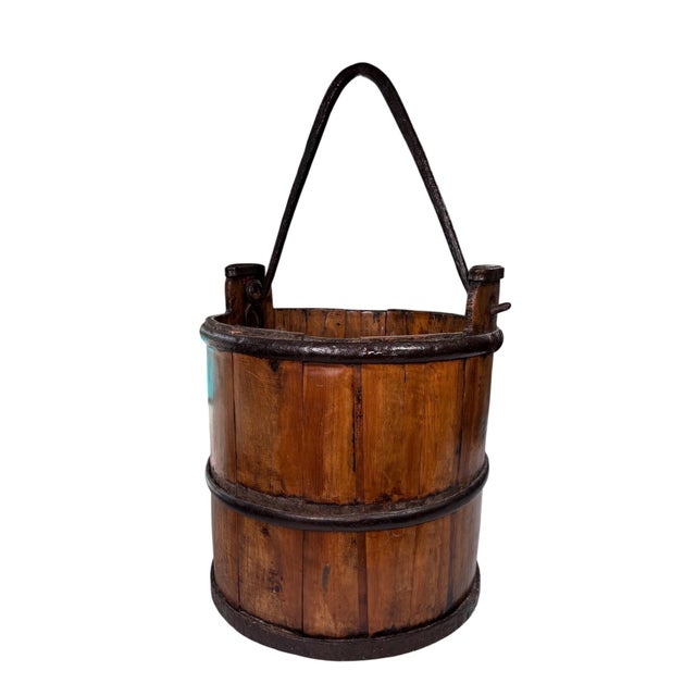19th C. Hand-Forged Wood and Iron Well Bucket For Sale - Image 14 of 18