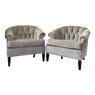 Tufted Chesterfield Club Chairs - a Pair For Sale