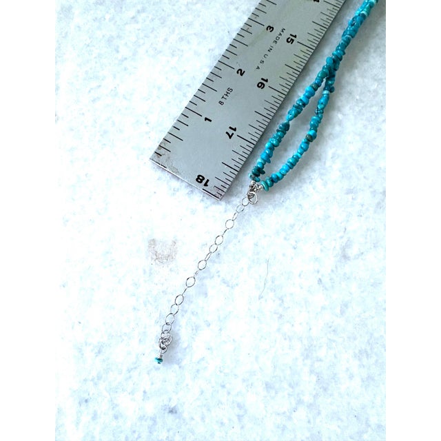 Vintage Turquoise Beaded Necklace For Sale - Image 4 of 4