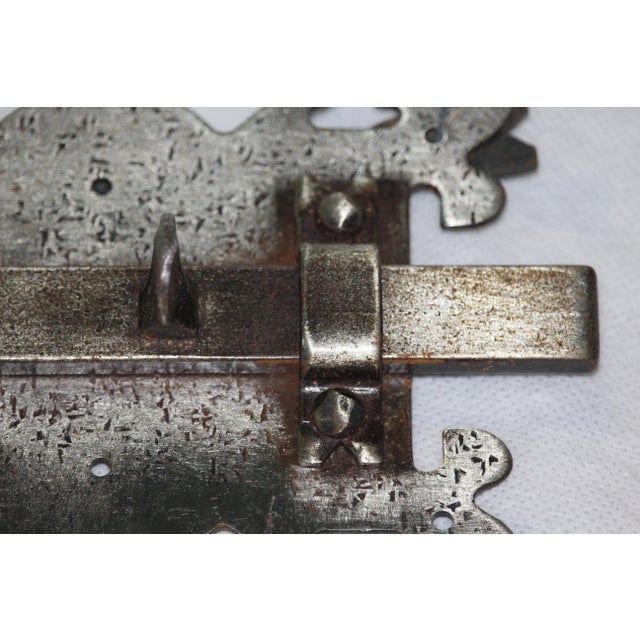 Wrought Iron Door Lock, 1950s For Sale - Image 4 of 18