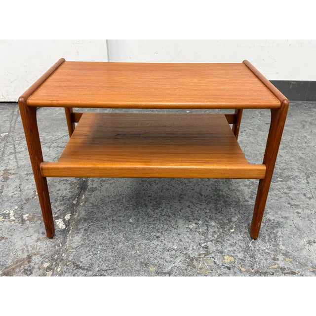 Mid-Century Modern Salin Nyborg Teak Two Tiered Side Table, Mid 20th Century For Sale - Image 3 of 12