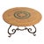Tuscan Style Iron Scroll Base Round Marble Top Dining Table For Sale