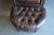 Traditional Leather Tufted Chair and Ottoman For Sale - Image 3 of 12