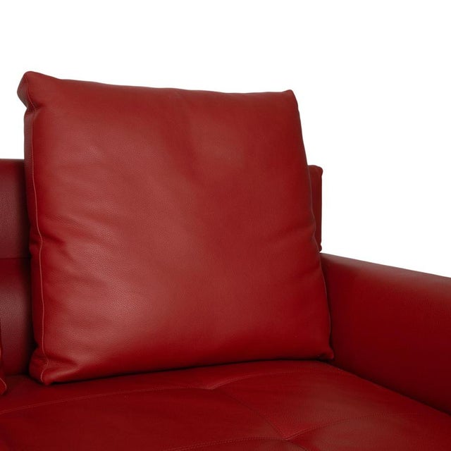 Gordon 4-Seater Sofa in Red Leather from Walter Knoll / Wilhelm Knoll For Sale - Image 4 of 15