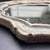 Large Cast Metal Oval Cartouche Mirror,, Silver-Gilt & Celedon For Sale - Image 9 of 12