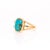 2.4Ct Turquoise Ring With Earth Mined Diamond Accents: Solid 14k Gold, Size 6.75 For Sale - Image 4 of 6
