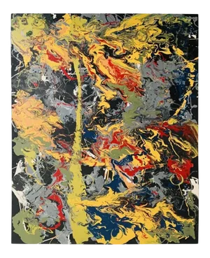 Large Oil & Enamel Painting by Dan R. Thornhill S-Dt2