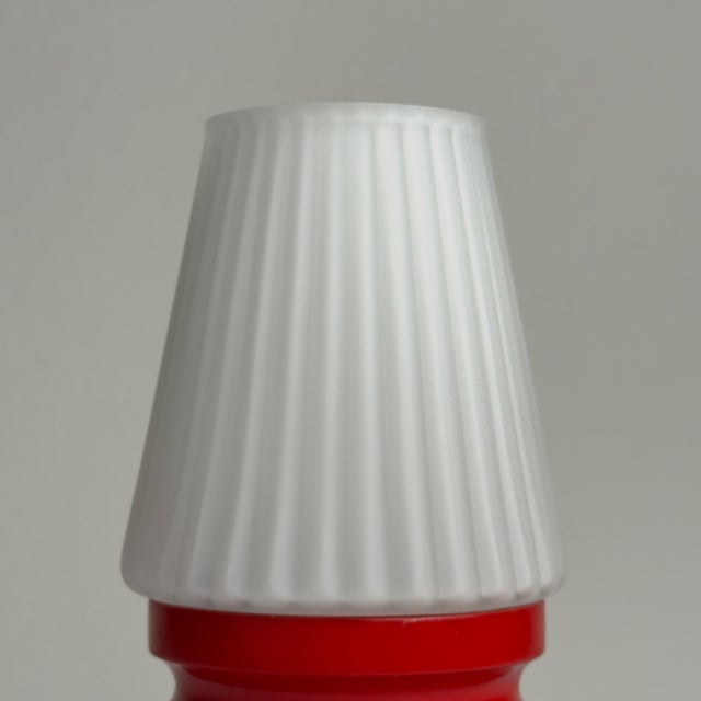 Mid-Century Modern Small Mid-Century Wood and Glass Table Lamp, Italy, 1970s For Sale - Image 3 of 12
