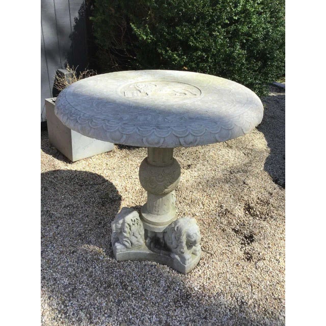 1960s Carved Marble Lion/Griffin Table For Sale - Image 11 of 13