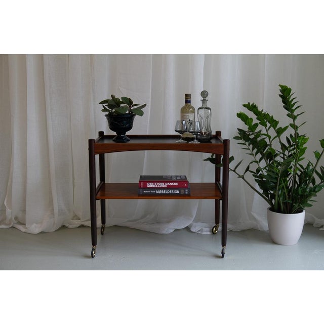 Danish Modern Rosewood Serving Trolley, 1960s For Sale - Image 16 of 18