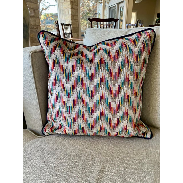 Art Deco Gp J Baker Carnival Chevron Throw Pillows Chairish