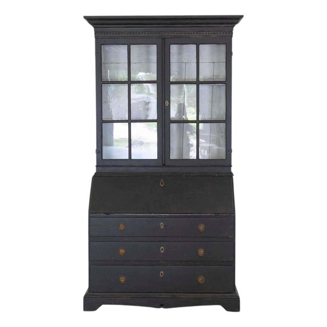Mid 20th Century Swedish Gustavian Style Secretary and Vitrine For Sale