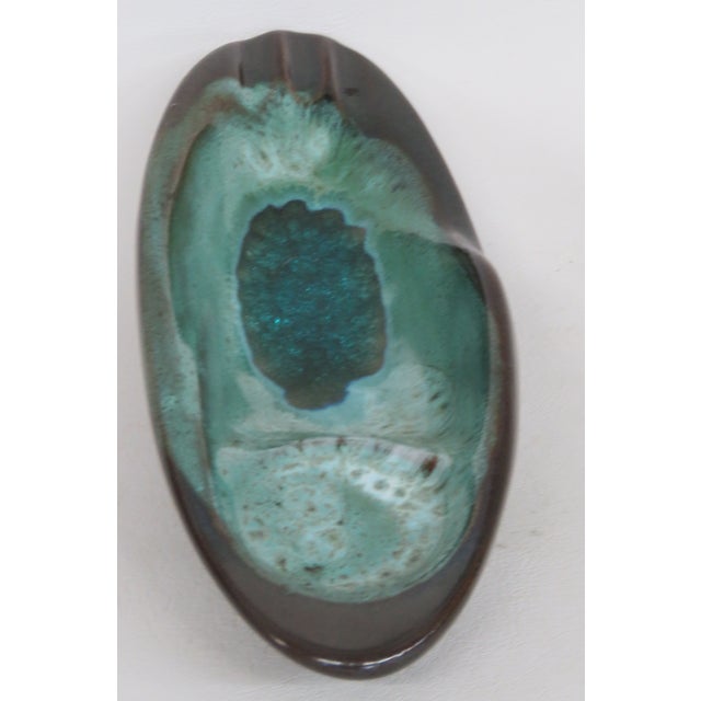 Mid 20th Century Mid Century Modern Ceramic Green and Brown Ashtray 4601b For Sale - Image 5 of 16