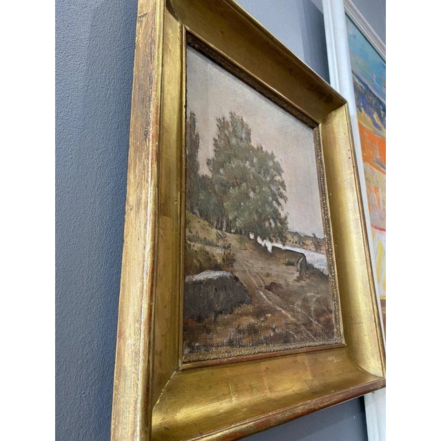 Henri Duvoisin, Geneva Countryside, Oil on Canvas, 1919 For Sale - Image 4 of 8