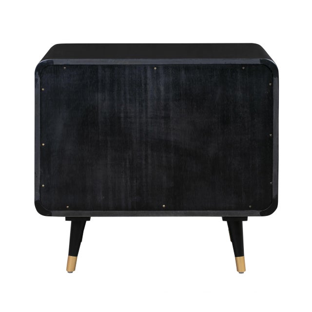 Black Christine Cane Nightstand For Sale - Image 8 of 11