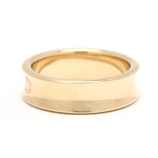 Tiffany and Co. 1997 Tiffany & Co Band Thick Ring, 18k Yellow Gold, Ring Size 6 For Sale - Image 4 of 7