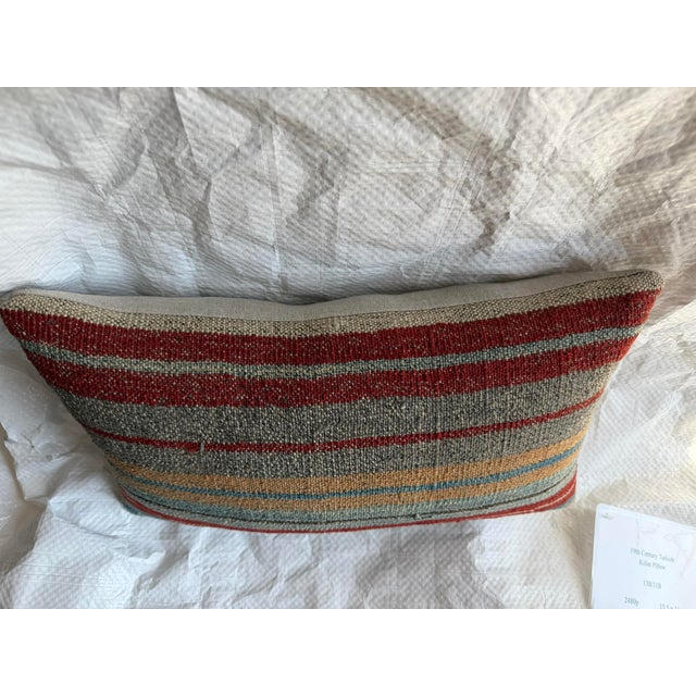 Antique 19th Century Turkish Kilim Wool Pillow For Sale In Los Angeles - Image 6 of 7