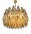 Not Yet Made - Made To Order Smoked Murano Glass Pendant Light with Polyhedrons and Gold Frame from Justfurnituress SRL For Sale - Image 5 of 10