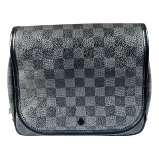Louis Vuitton Damier Graphite Hanging Toiletry Pouch Bag Travel Organizer For Sale