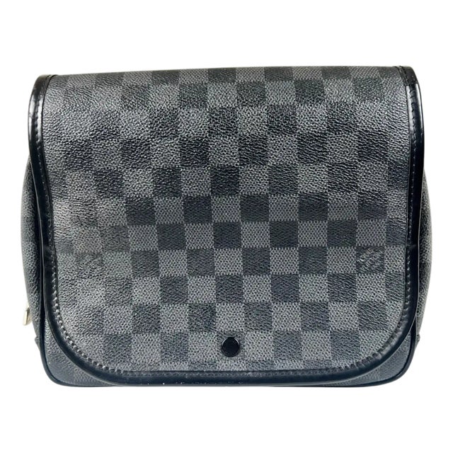 Louis Vuitton Damier Graphite Hanging Toiletry Pouch Bag Travel Organizer For Sale