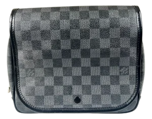 Louis Vuitton Damier Graphite Hanging Toiletry Pouch Bag Travel Organizer