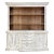 Grand 19th Century French Rustic Neoclassical Bookcase in Whitewashed Pine For Sale