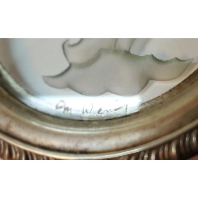 Victorian Vintage Frank M. Whiting & Co. Sterling & Glass Coasters For Sale - Image 3 of 12