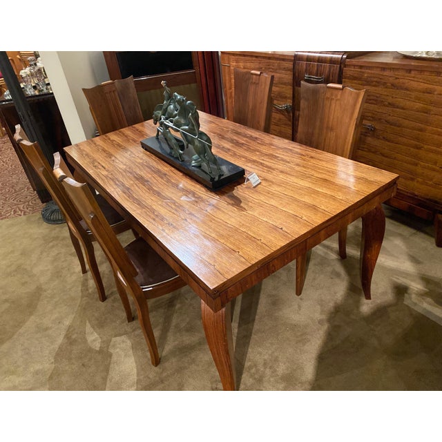 French Art Deco Dining Room Suite Buffet Table 6 Chairs Attrib To Jule Leleu Chairish