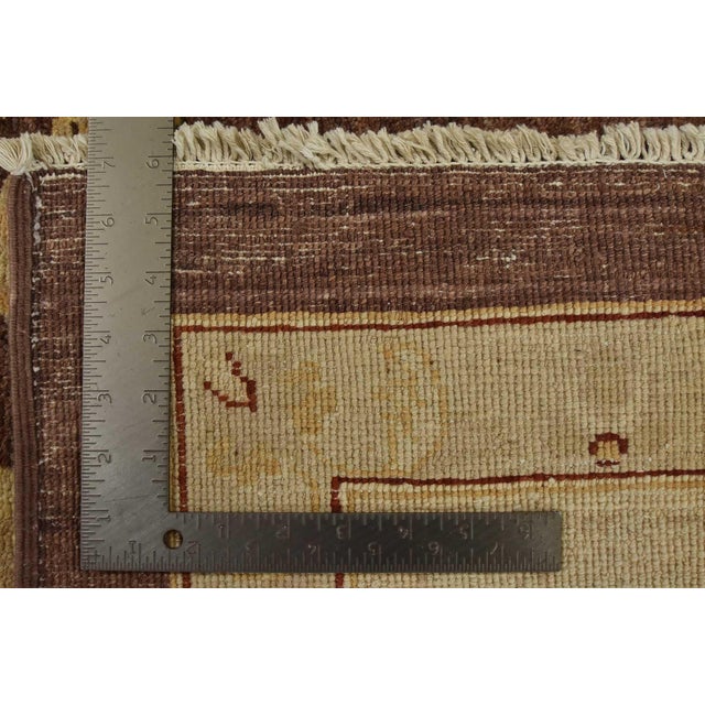 Ziegler Rug 9'11'' X 13'7'' Brown Wool Traditional Hand-Knotted Oriental Carpet For Sale - Image 12 of 12