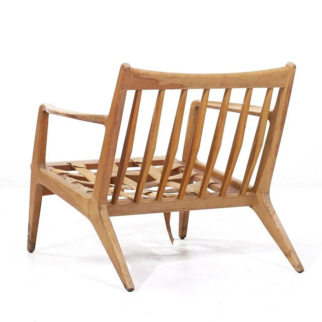 Lawrence Peabody Mid Century Walnut Lounge Chairs - Pair For Sale - Image 9 of 12