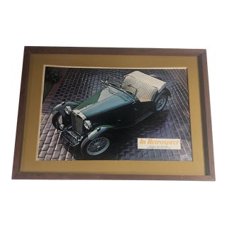 1980s MG-TC 1947 Automobile Poster, Framed For Sale