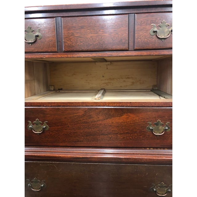 Antique Finch Fine Furniture Co Mohogany Tall Boy Dresser Chairish