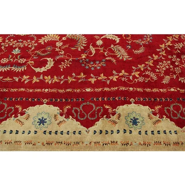 Red 1960s Old Persian Kashan Masterpiece Rug 10’8″ X 14’4″ For Sale - Image 8 of 12