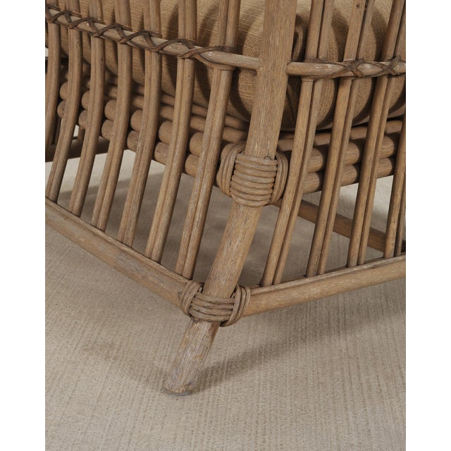 Set of Six Rattan Lounge Chairs & Two Ottomans by Danny Ho Fong For Sale - Image 13 of 18