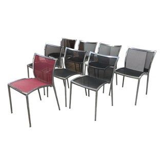 Roberto Barbieri for Zanotta Zilli Stacking Chairs, Set of Eight For Sale