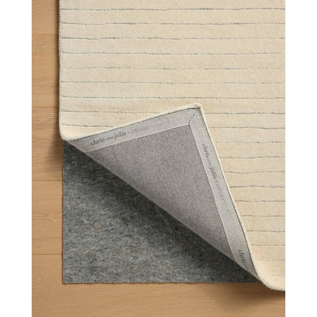 Chris Loves Julia x Loloi Henry Ivory / Dove 7'-9" x 9'-9" Area Rug For Sale In Dallas - Image 6 of 6