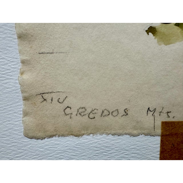 Henry Emil Salloch Original Watercolor on Paper Gredos, Mts. 1973. For Sale - Image 4 of 7