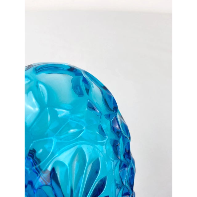 Vintage Turquoise Blue Indiana Glass Oval Divided Dish For Sale - Image 9 of 10