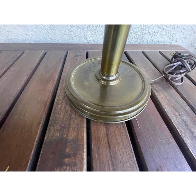 Vintage Student Bronze Toleware Desk Lamp For Sale In Santa Fe - Image 6 of 9