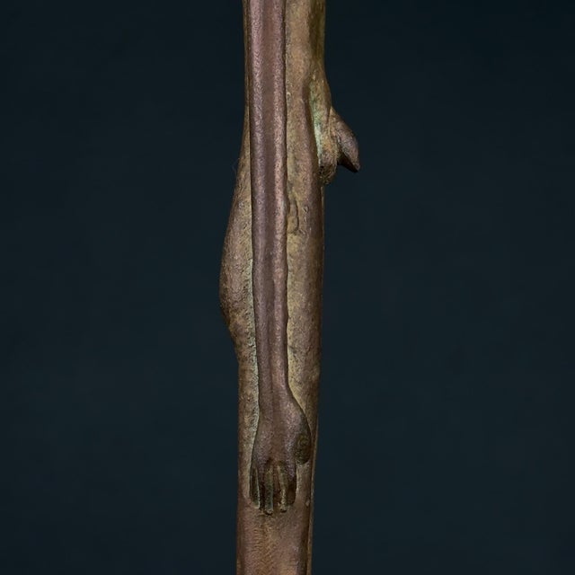 Vintage Bronze Shadow of the Evening Sculpture, Italy, 20th Century For Sale - Image 6 of 17